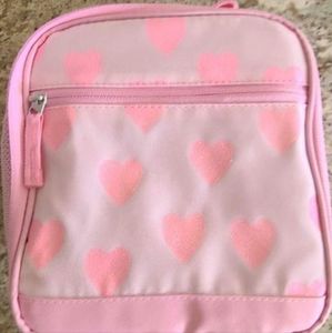 Pottery barn Kids sparkly heart lunchbox in pink